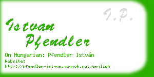 istvan pfendler business card